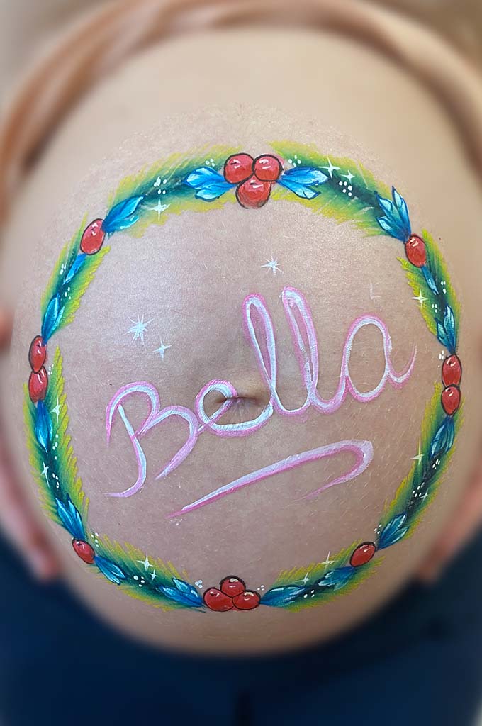 Bella feliratos pocakfestés koszorú mintával – MedinArt